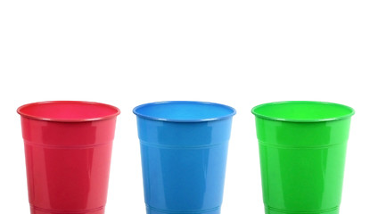 Image showing Set of plastic cups