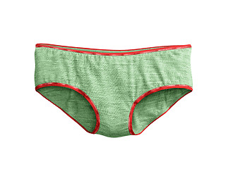 Image showing green women's briefs isolated