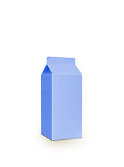 Image showing Blue milk Box per half liter, isolated on white