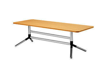 Image showing wooden table isolated