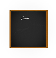 Image showing chalkboard in wooden frame isolated