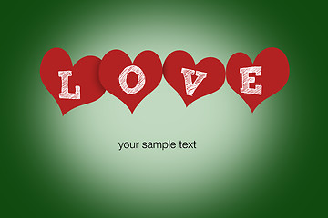 Image showing hearts  with text 