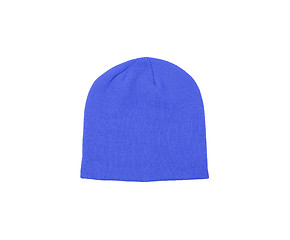 Image showing blue woolen winter hat