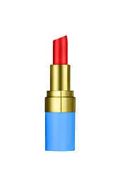 Image showing red lipstick on white background with clipping path