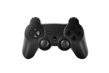 Image showing Translucent black joypad over white