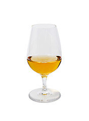 Image showing glass of scotch top view