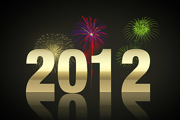 Image showing New 2012 year with fireworks