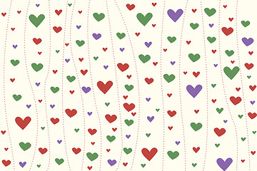 Image showing background with hearts