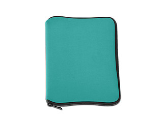 Image showing Green bag for laptop isolated