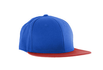 Image showing blue with red baseball cap isolated