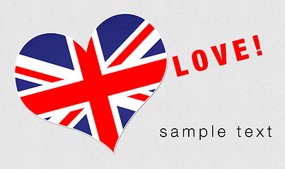 Image showing UK heart illustration design isolated