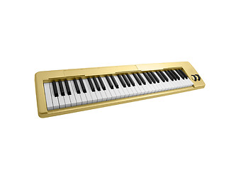Image showing golden piano keyboard