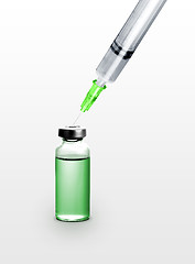 Image showing syringe with drug bottle
