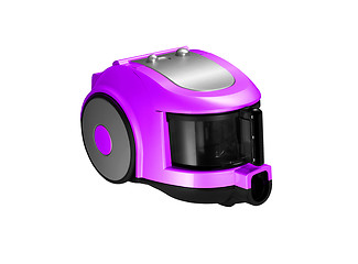 Image showing Modern violet vacuum cleaner isolated