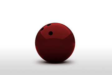 Image showing Red bowling ball