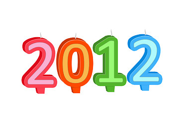 Image showing New 2012 year background in diferent colours