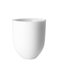 Image showing White mug empty blank for coffee or tea isolated on white backgr