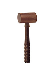 Image showing Wood hammer isolated on white