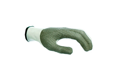 Image showing Green work glove isolated on a white background