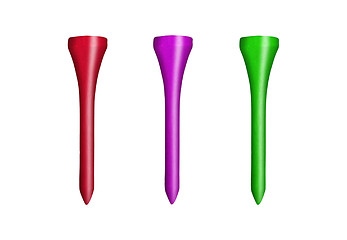 Image showing Golf tees isolated