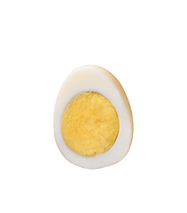 Image showing Half of a hard-boiled egg