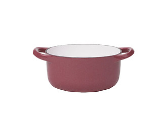 Image showing Dark red pan isolated