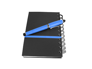 Image showing Notebook and pen isolated on white background