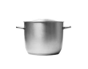 Image showing Stainless steel pot  Isolated on white background