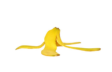 Image showing Ripe banana peel isolated on white
