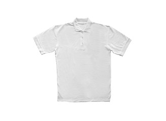 Image showing White Polo t-shirt isolated