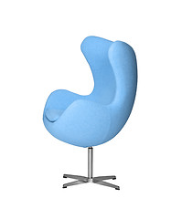 Image showing Isolated Soft blue Stylish Chair