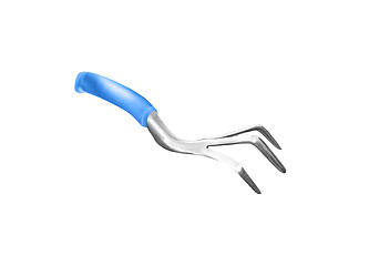 Image showing Garden tool fork isolated on white