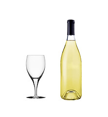 Image showing White wine set