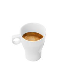 Image showing espresso coffee in a white cup on a white background