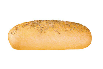 Image showing delicious bun with sesame seeds isolated