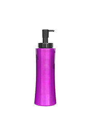 Image showing Purple cosmetic bottle isolated on the white