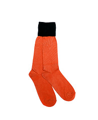 Image showing a pair of orange socks