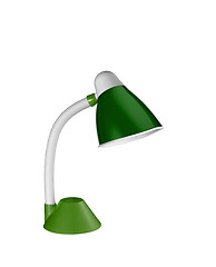 Image showing metalic green table lamp isolated on white background