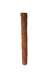 Image showing isolated long elegant brown cigar