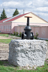 Image showing Monument of antique cast iron  parts