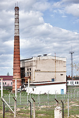 Image showing The building of the old boiler