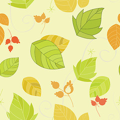 Image showing seamless background with floral elements