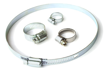 Image showing Metal clamps for construction purposes