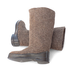 Image showing Felt boots with rubber soles