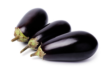 Image showing Eggplants isolated on white background