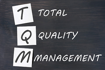 Image showing Acronym of TQM for total quality management