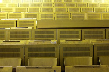 Image showing university yellow lecture hall