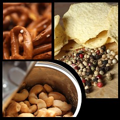 Image showing salty snacks picture mix