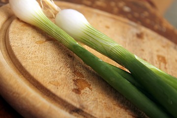 Image showing spring onions