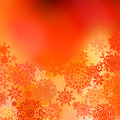 Image showing Orange yellow Christmas bokeh background. EPS 8